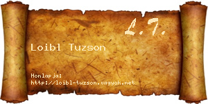Loibl Tuzson névjegykártya
